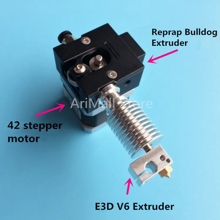 3D-принтеры часть Reprap Full Metal бульдог Боуден/прямые экструдер j-глава V6 j-глава экструдер для 1,75 мм/3 мм