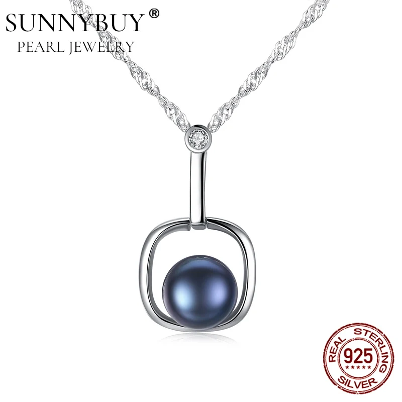 Sunnybuy нежный волна цепи Silver925 жемчуг кулон Цепочки и ожерелья натуральный