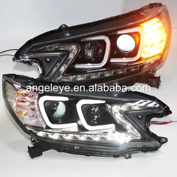 Headlights for 2012 2014 year For HONDA for CRV C Type Angel eyes Head