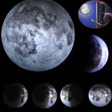 Cubierta ABS 6 Tipo de Fase de la Luna de la Luna de Pared LED lámpara Con Control Remoto Relajante Curación Luna Luz de La Noche de Navidad para niños