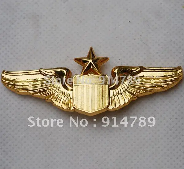 Старший пилот ВВС США эмблема золотистого цвета 32212|badge mold|badge makingbadge military |