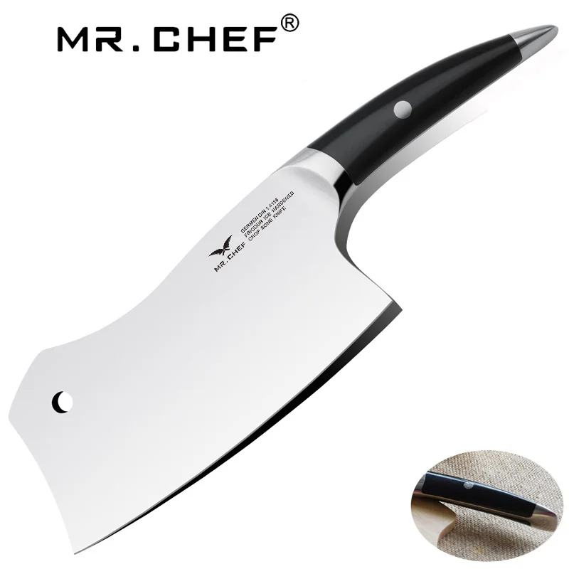 Chinese 7Inch Chopping Knife High Carbon Steel For Cutting Bone and Steak Durable Sharp Non slip