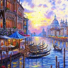 Европа Венецианская ночь DIY Краски ing по номерам абстрактной Краски ing на постельное белье акрил Краски по номерам для Домашний Декор