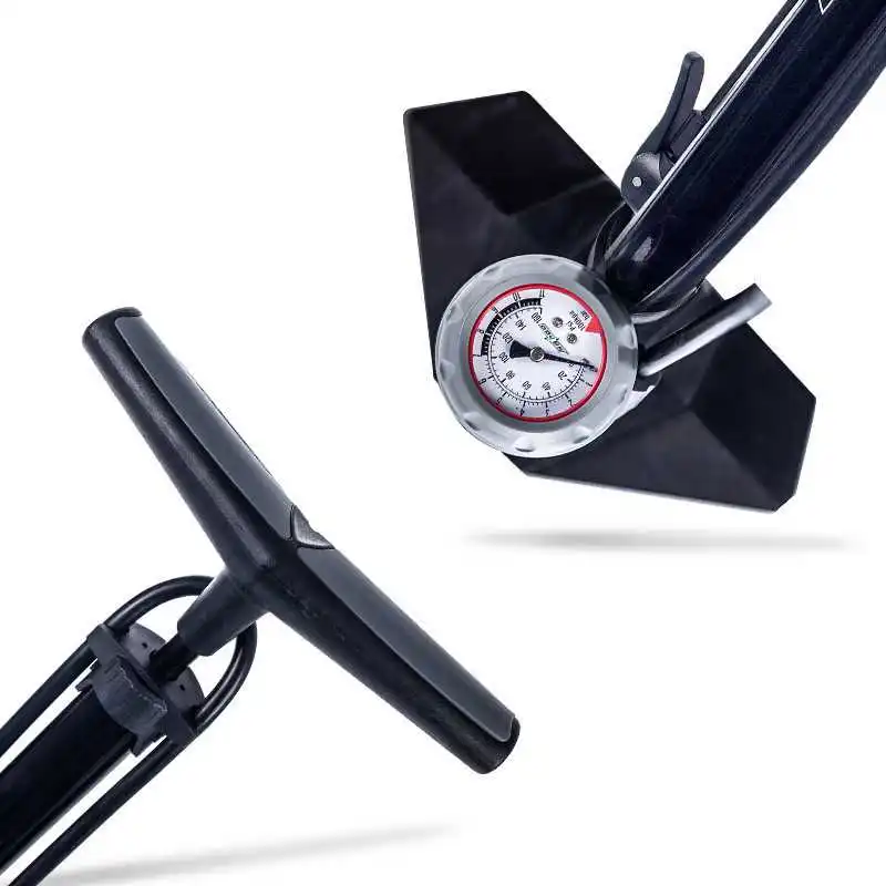 

Bicycle Air Pump Tire Inflator With Barometer Floor Type Riding Bike High-pressure Pump Cycling Accessories