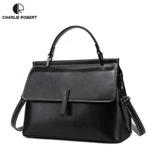 Новые весенние модные однотонные кожаные женские сумки на плечо крест-накрест винтажный из бычьей кожи Сумки-мешки