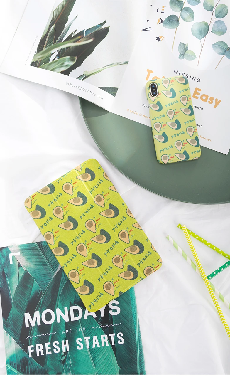 

Avocado Magnet Flip Cover case For iPad Air Air2 Pro 9.7 10.5 11 12.9 2019 Mini 2 3 4 5 Tablet Case For ipad 9.7 2017 2018