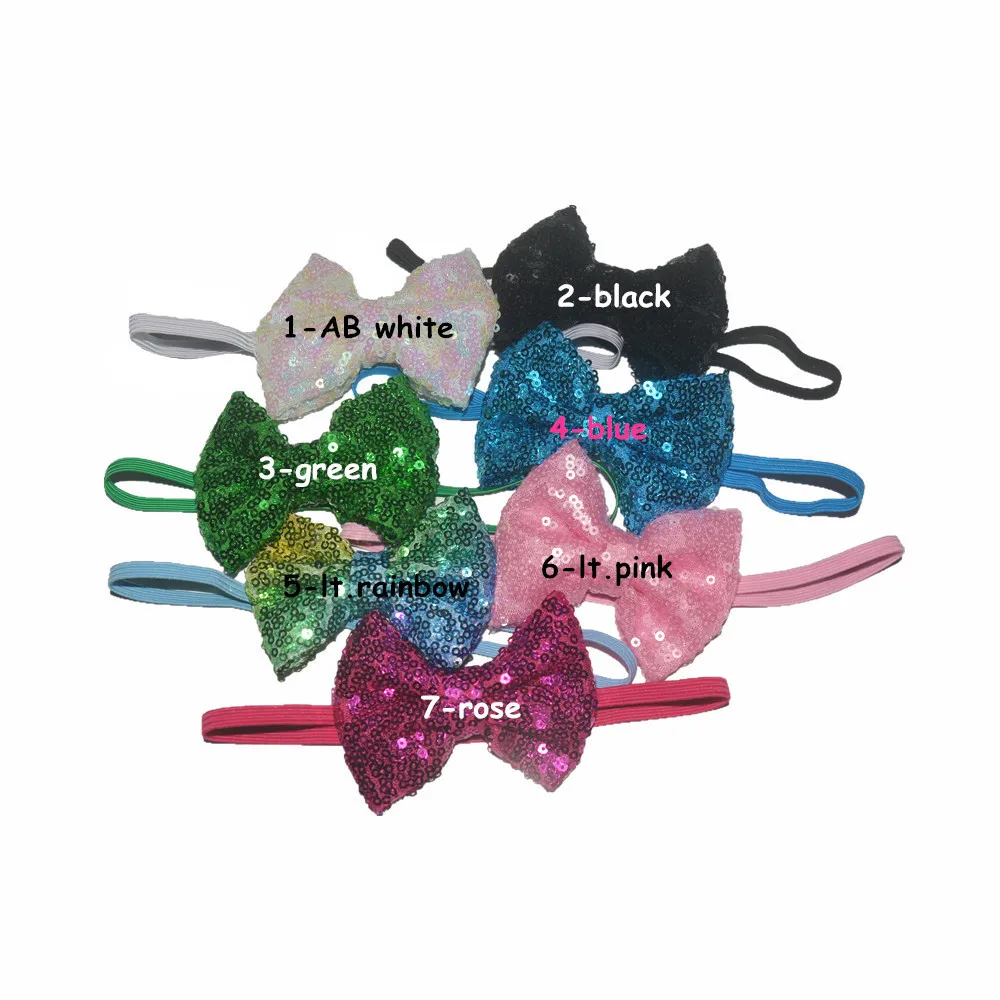 Повязка на голову MengNa 36 шт./лот 3 4 дюйма с пайетками и бантом|sequin bow headband|kids headbandsbow