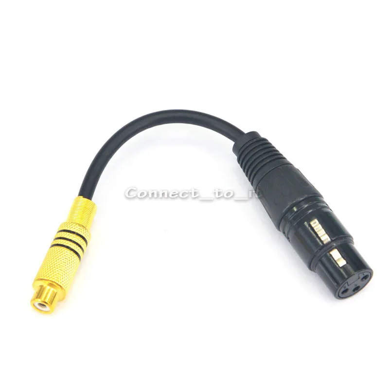 

XLR 3 Pin Female to RCA Female Jack Connector Adapter Cable 0.6 Feet