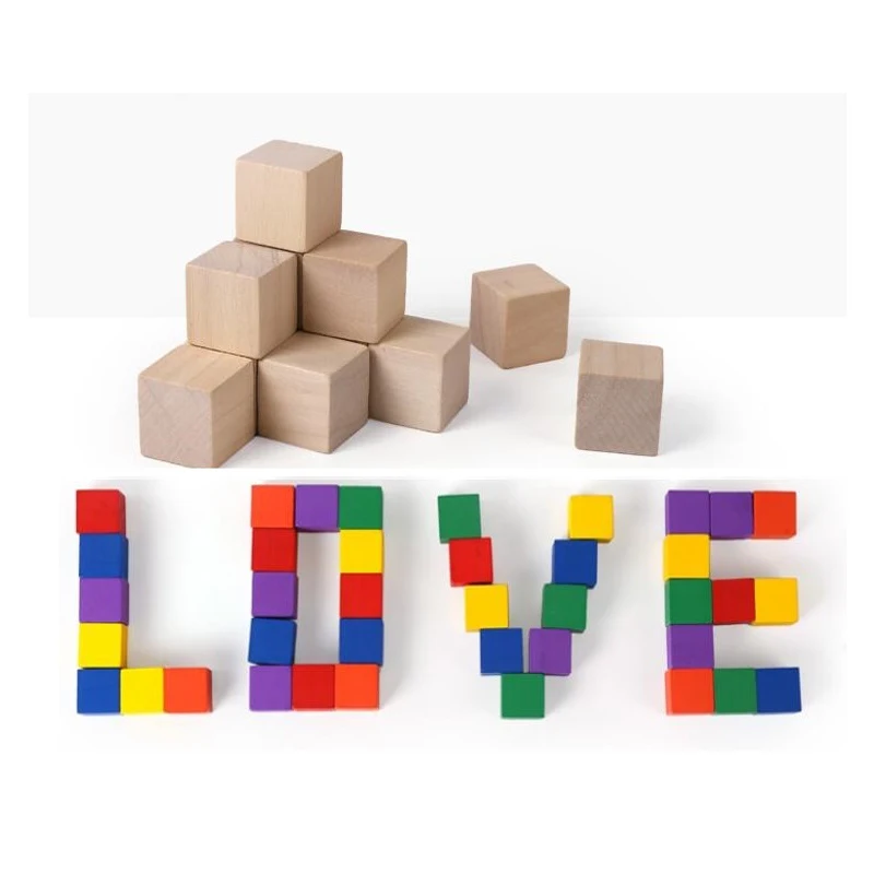 100 pcs/set Wooden Cubic Brick Game 2cm Cubes DIY color Blocks Set Toys Wooden Educational Toys For Baby Children 100 pcs/set Wooden Cubic Brick Game 2cm Cubes DIY color Blocks Set Toys Wooden Educational Toys For Baby Children