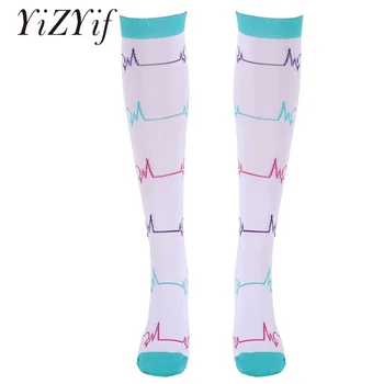 

YiZYiF Unisex stockings knee socks Compression long socks Athletic Running Medical Sports Flight Travel high Socks