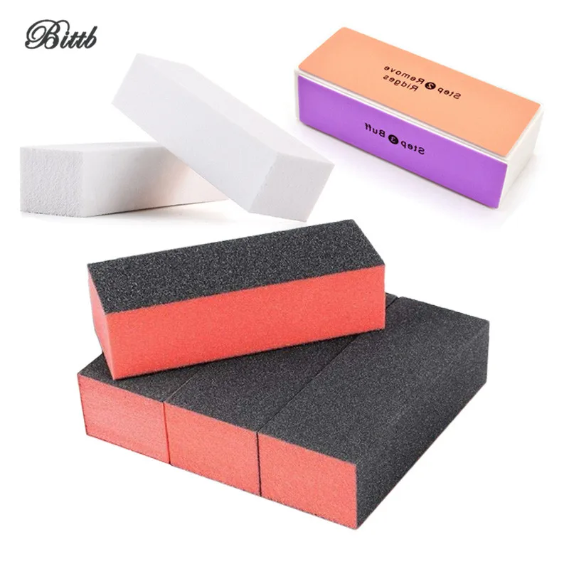 

Bittb 4Pc/Lot Nail Files Fine Mesh Polish Tool Sponge Nail File Buffer Manicure Gel File Block DIY Sanding EVA Nail Buffer Block