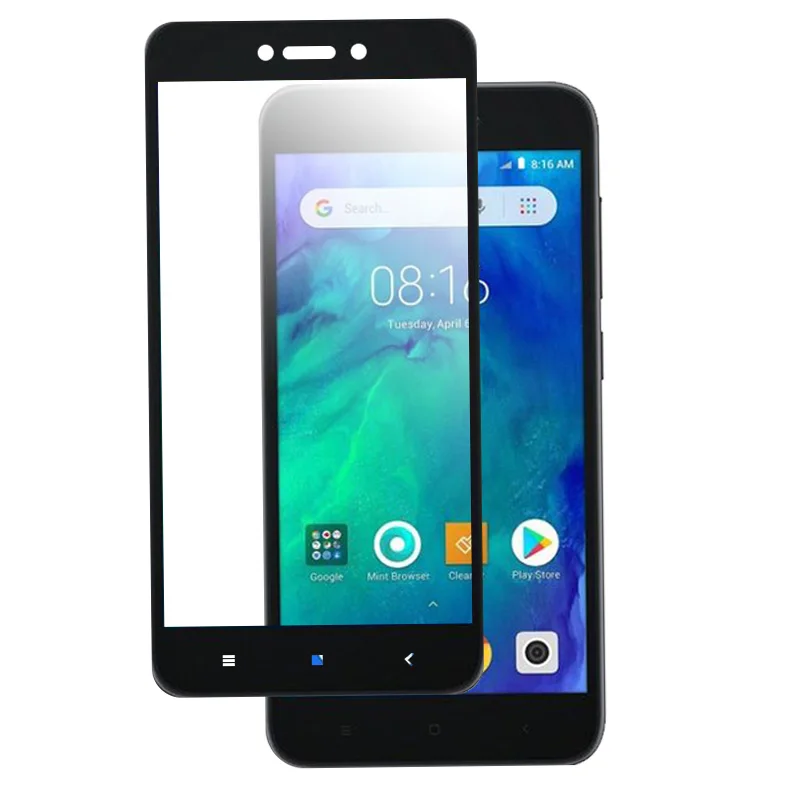 Закаленное стекло с полным покрытием для Xiaomi Redmi Go защита экрана защитная пленка