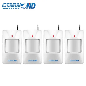

4 pieces of 433MHz Wireless Infrared Detector Motion Sensor Alarm For Home burglar alarm host Wifi / PSTN / GSM alarm host