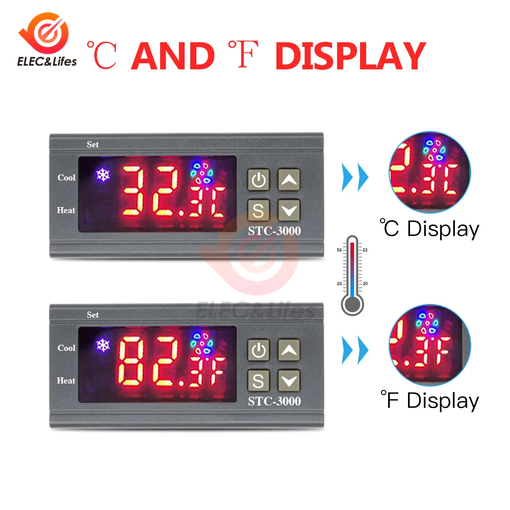 12 to 240VAC Incubator Themostat Holds temp to 1//2 Deg F