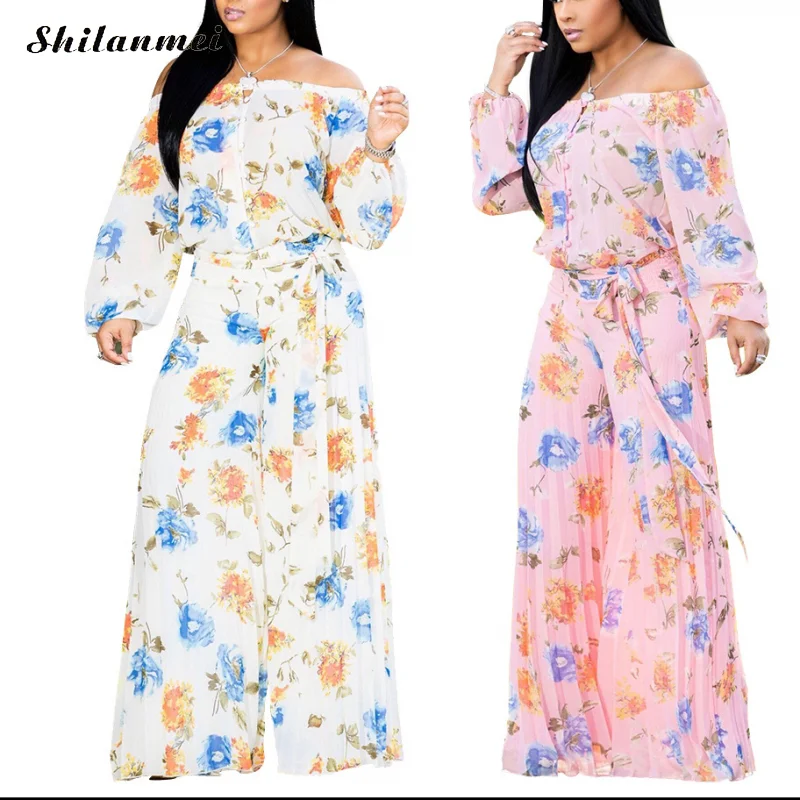 Винтажный пляжный комбинезон Boho Женский Повседневный с открытыми плечами и