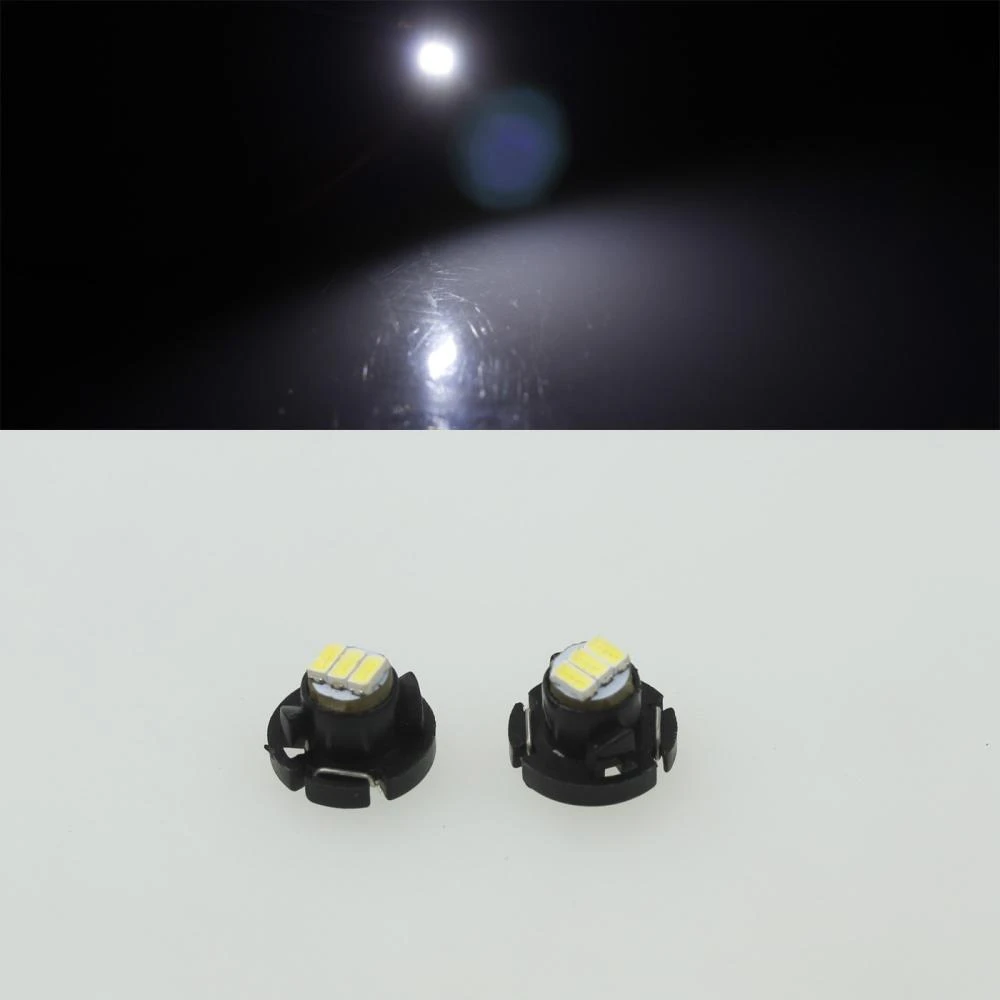 

2PCS T4.2 Lumen 25-45LM 3SMD 3LED 3014 Color Temperature 6000K-7500K DC12-16V dash light indicator lights