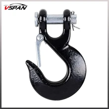 Buy 4X4 Accessories Half-Link Clevis Safety Latch Swivel Winch Hook for Jeep Wrangler Off-Road WLL (35,000 lbs, Black)Recovery Kits Free Shipping