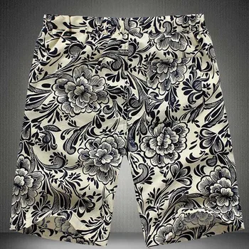 

2019 Men's Summer Shorts Sports Work Casual Printed Beach Shorts Casual Party Beach Daily Occasion Pants Trousers c0321