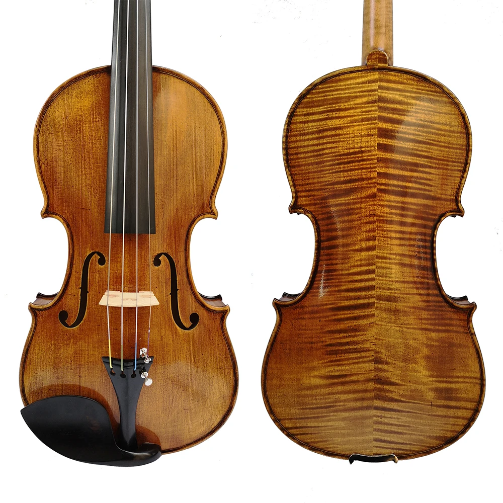 

Free Shipping Copy Stradivarius 1715 100% Handmade Oil Varnish Violin + Carbon Fiber Bow Foam Case violon SK512