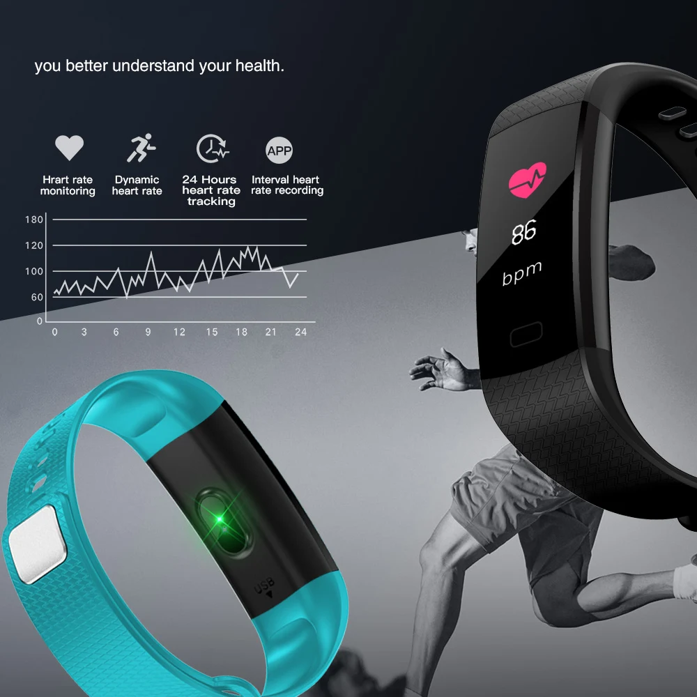 y5 smart band with heart rate monitor