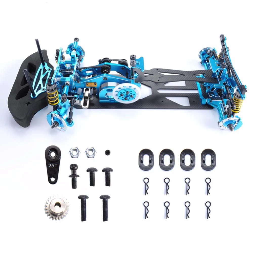 1/10 масштаб G4 сплав углеродный и волоконный 1:10 Rc Drift Car Frame Kit для HSP HPI 1:10 4WD Drift RC гоночный автомобиль аксессуары