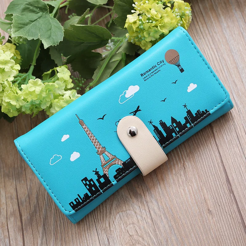 

Wallet strap women long card holder zipper coin purse ladies travel portefeuille femme fancy clutch slim carteira feminina mujer