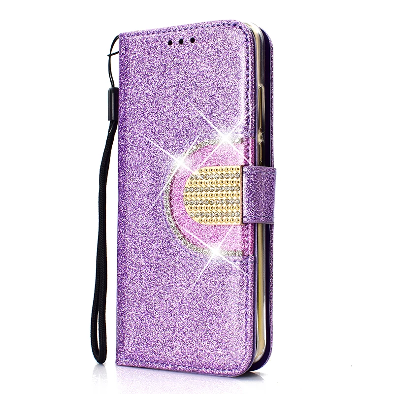 KEFO Bling Glitter Wallet Case For Huawei P20 Pro Diamond Flip Mirror Cover For Huawei P20 Lite P10 Lite P8 Lite 2017 Coque Capa (9)