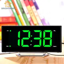 Modern Desktop Digital LED Radio Alarm font b Clock b font Bedside Function with Backlight Charging