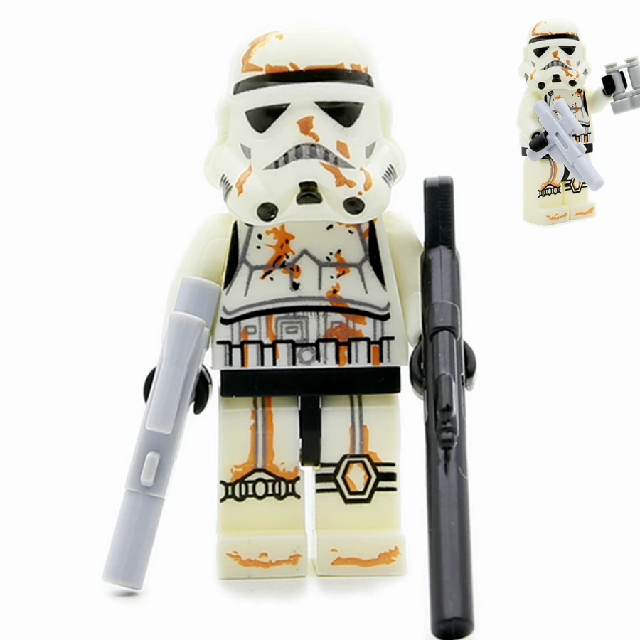 Koop SingleSale STER OORLOG Storm Soldaten Eerste Orde Clone Storm Trooper Darth vader Rey minifig Monteren Bouwstenen Kinderen Speelgoed