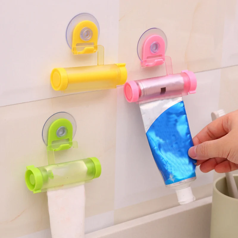 Rolling Squeezer Toothpaste Dispenser Tube Sucker Holder Dental Cream Bathroom Accessories Manual Syringe Dispenser Gadgets