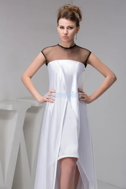 for sale gown brides maid hot sale short front long back with jacket sexy Custom size/color evening mother of the bride dress 1