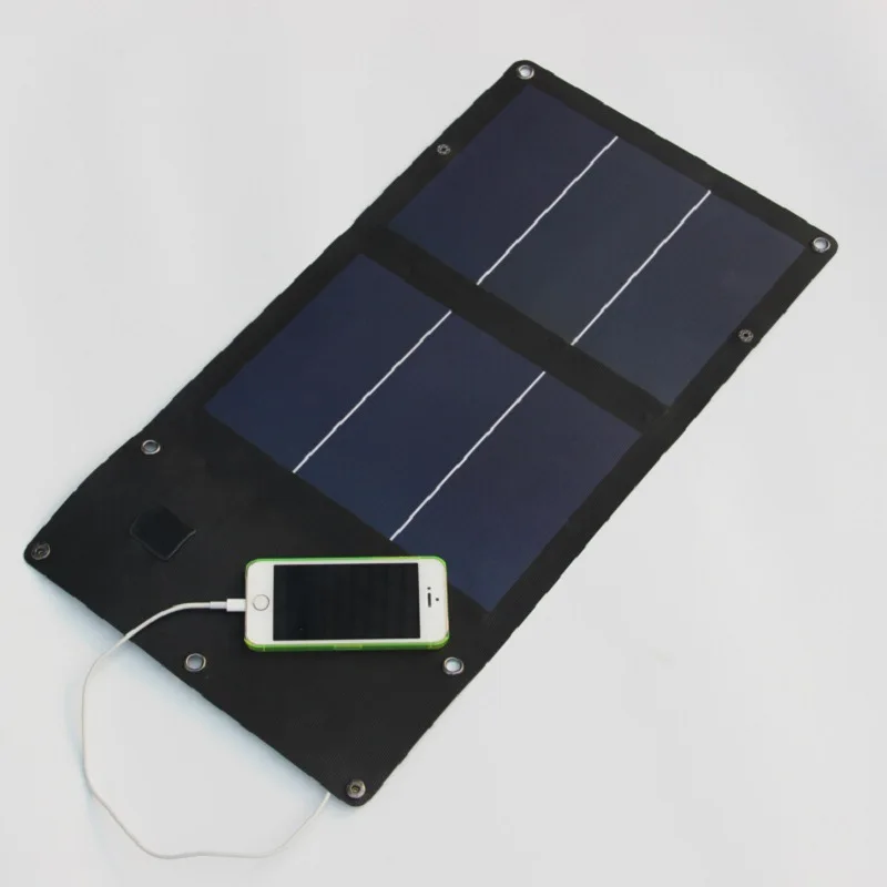  6W 5V Outdoor folding Solar Panel USB Output Portable Foldable Power Bank waterproof travel Solar C