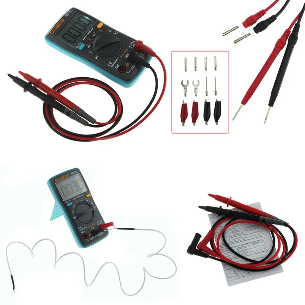 

Professional Digital Multimeter AN8002 LCD Display Digital Multimeter 6000 Counts AC/DC Ammeter Voltmeter Ohm Meter Tester