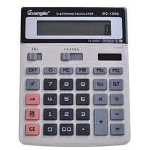Guangbo Calculator Office&School Supplies Mathematics Solar Or Battery 145*200*60mm Gray Fast Calculadora NC-1200