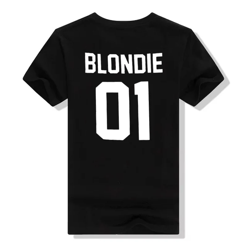 Футболки с надписью Sister Хлопковые футболки для женщин и девочек Brownie Blondie 01 Летние