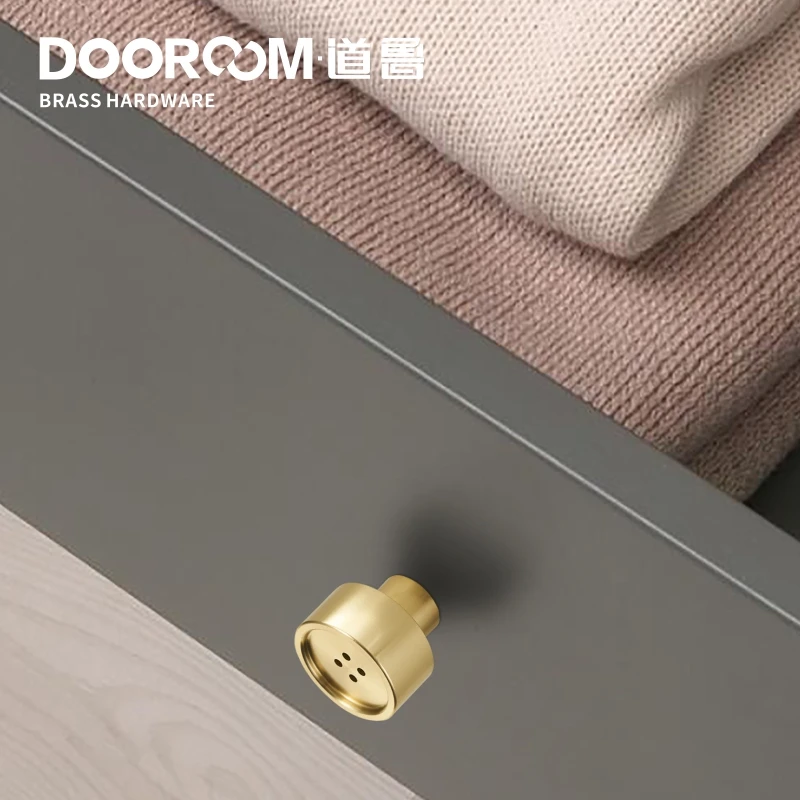Латунные мебельные ручки Dooroom свежие скандинавские кнопки Ins создание золотых