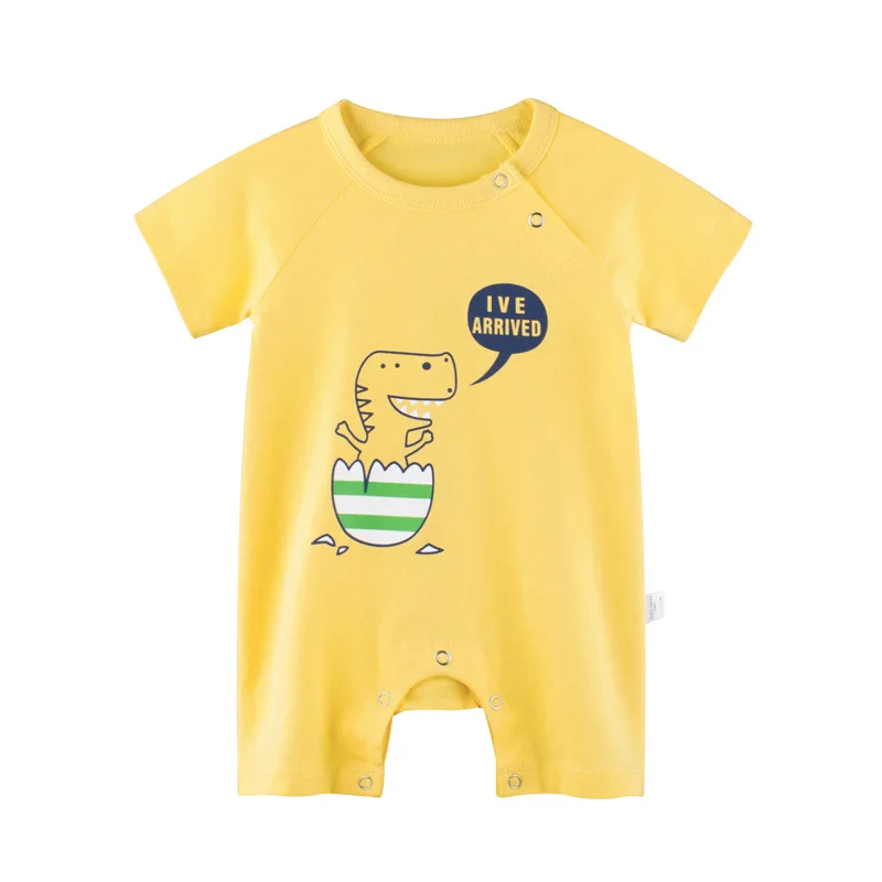 

2019 Summer New Style Short Sleeved Baby Girls Romper Jumpsuit Cotton Newborn Body Suit Baby Pajama Boys Dinosaur Rompers