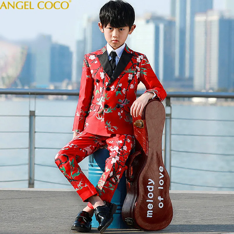 

Printing Boys Blazers Kids Boys Suits For Weddings Prom Suits Wedding Dress For Boys Kids Children Clothing Blazers For Boys