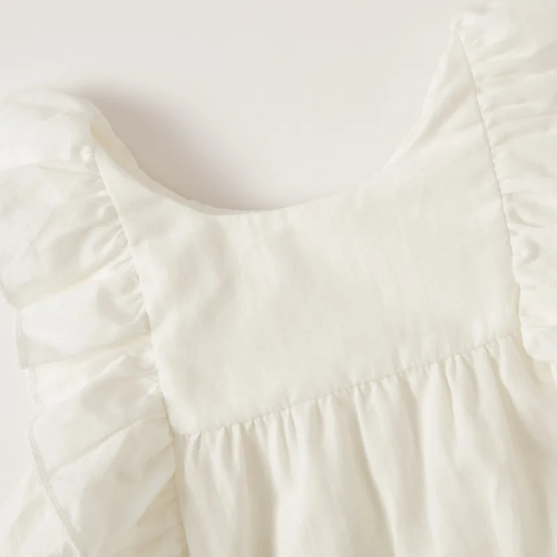 Детское однотонное платье-комбинезон без рукавов с принтом; детское платье для девочек; комбинезон; Одежда для новорожденных