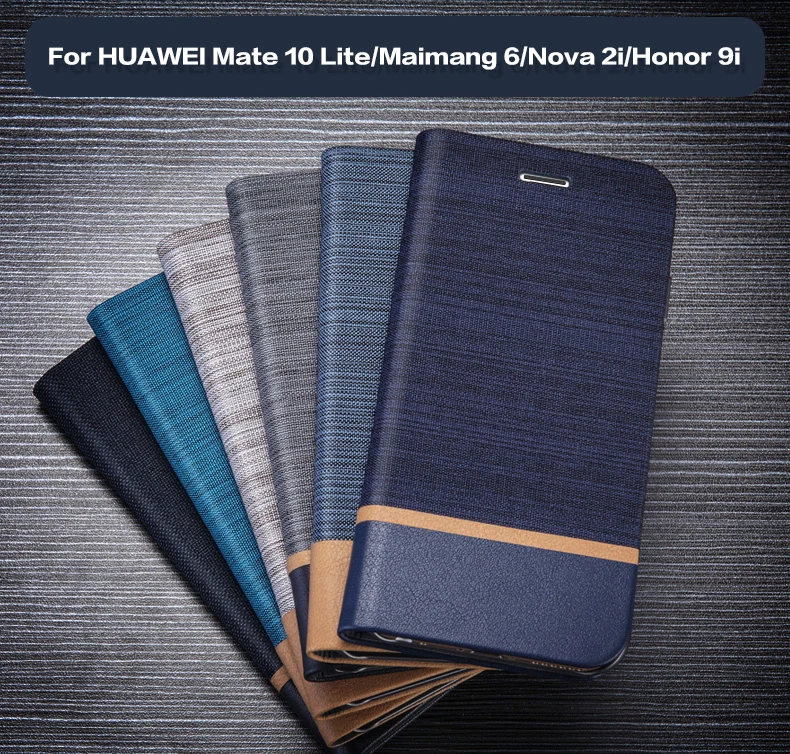 

Pu Leather Case For Huawei Mate 10 Lite Flip Book Case Soft Tpu Silicone Back Cover For Huawei Nova 2i Honor 9i Business Case