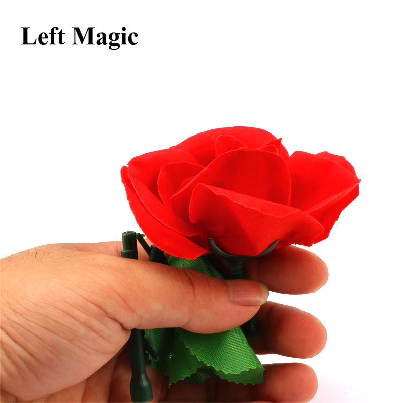 

5 Pcs/Lot Romanric Folding Appearing Rose Flower Magic Tricks Professional Street Magician Prop Illusion Satge Close Up Magic