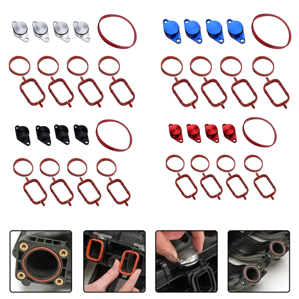 

4 X33 mmCar Engine Intake Swirl Flap Blank Intake Manifold Gaskets Repair Replacement Original standard direct replacement 8Z