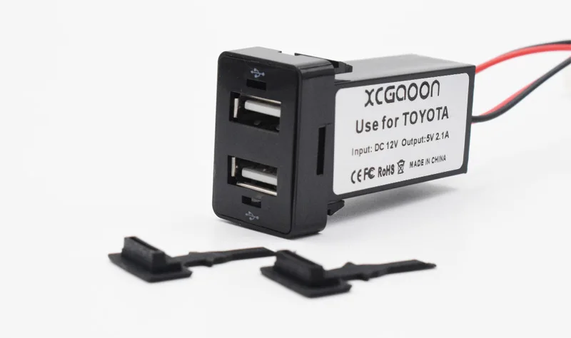 XCGaoon специальный 2.1A 2 USB интерфейс разъем зарядное устройство адаптер для TOYOTA, DC-DC Преобразователь мощности, может заряжать iPhone Мобильный