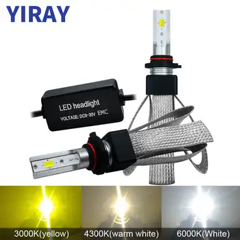 

YIRAY ampoule LED 12V Headlight Bulbs LED H7 H4 9003 HB2 H1 H11 9005 HB3 9006 HB4 LED 60W 9600LM 6000K Super Bright CSP Chips T9