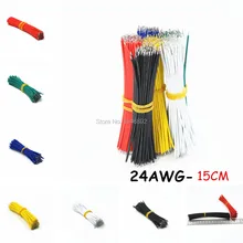 100 шт/лот 24срг-15 см UL 1007 с двойной головкой Луженый кабель для припоя муха Перемычка провод кабель Электронный провод Pcb припой кабель