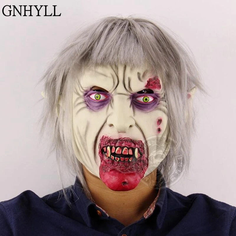 

GNHYLL Adult Latex Scary Mask Full Head Face Breathable Halloween Mask Horrible Mask Fancy Dress Horror Mask