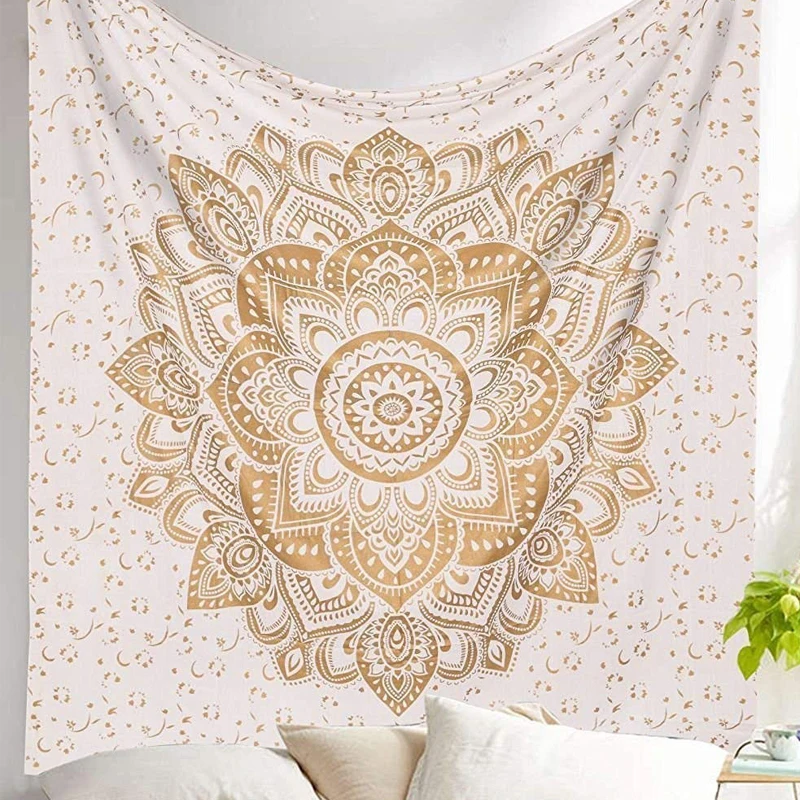 

Enipate Indian Mandala Tapestry Wall Hanging Bohemian Tapestry Thin Beach Blanket Yoga Mat Bedroom Home Decor 200x150cm