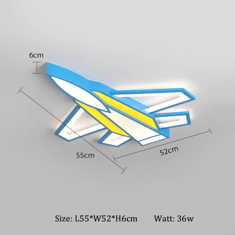 Потолочные светильники, современный стиль, светодиодный потолочный светильник для детской комнаты, детская комната, детская комната, дистанционное управление, осветительные приборы - Цвет корпуса: Yellow-55x52cm