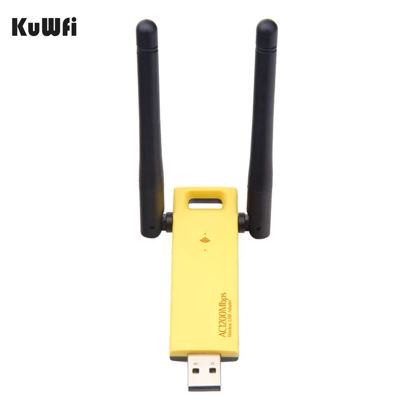 KuWFi беспроводной USB Wifi адаптер 1200 Мбит/с Двухдиапазонная 2,4G& 5G USB Dongle сетевая карта 802.11ac RTL8812AU Wifi антенна для ПК/ноутбука