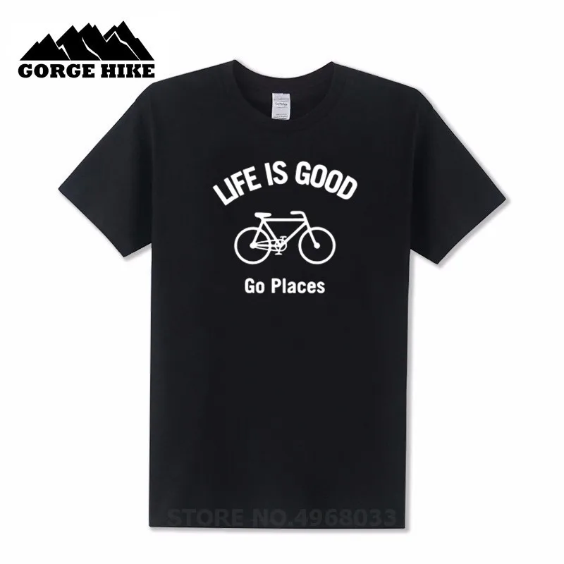 Мужская футболка с забавным принтом Faction Mountain Life is good Go Places Bike MTB крутая уличная на